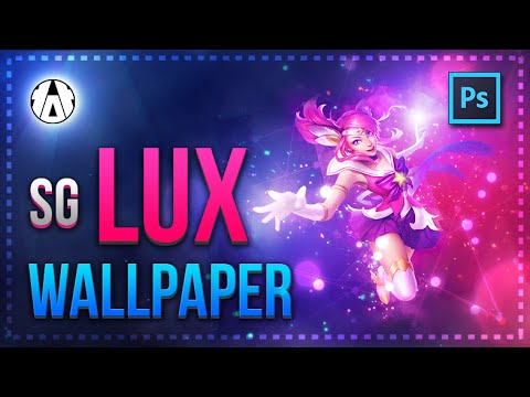 Star Guardian Lux Wallpaper | Photoshop | Speed Art | League of Legends
